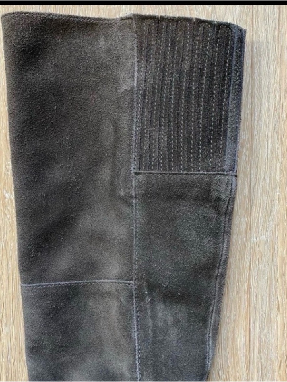🩶 Maiden Lane Gray Suede Knee-High Boots | Chunky Heel | Women’s Size 5.5 - Picture 4 of 5